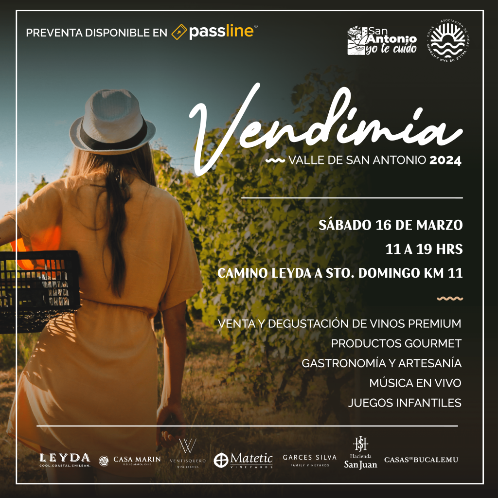 #WineNews: Valle de San Antonio invita a celebrar la Fiesta de la Vendimia 2024 con vinos costeros premium 